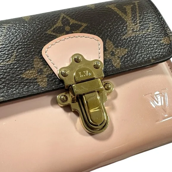 Louis Vuitton Ballerine Pink & Monogram Leather Cherrywood Compact Bifold Wallet - Picture 8 of 15